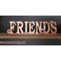 Wooden lettering * FRIENDS * on stand 35x4x10.5сm