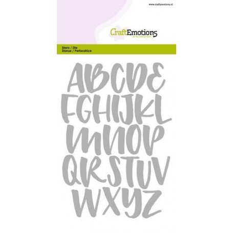 CraftEmotions Die - Alphabet handlettering Großbuchstaben Card 10,5x14,8cm
