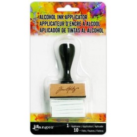 Ranger Alcohol ink applicator tool handle with felt / Tim Holtz