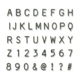 Sizzix Thinlits Die Set - 140PK Alphanumeric Label  Tim Holtz