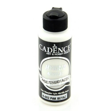 Cadence Hybrid Acrylfarbe (halbmatt) Reines Weiß 120 ml
