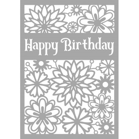 Memories4you Stencil (A6) "Happy Birthday"