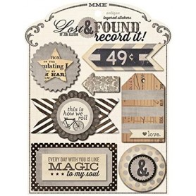 Lost and Found Record It - Antique Layered Stickers