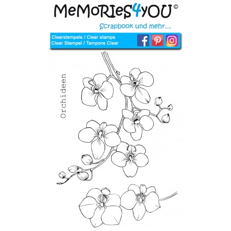 Memories4you Stempel (A6)  "Orchideen"