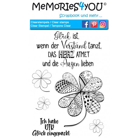 Memories4you Stempel (A6) "Glück"
