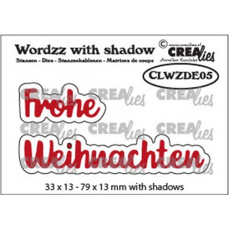 Crealies - Wordzz with Shadow - Frohe Weihnachten