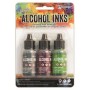 Ranger Alcohol Ink Kits Cottage Path Slate, Current, Meadow Tim Holtz 3x15ml