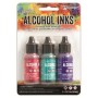 Ranger Alcohol Ink Kits Beach Deco Flamingo/Patina/Amethyst Tim Holtz 3x15ml