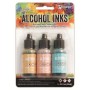Ranger Alcohol Ink Kits Lakeshore Sandal,Aqua,Salmon Tim Holtz 3x15ml