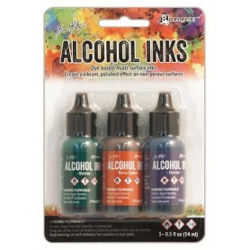 Ranger Alcohol Ink Kits Rustic Lodge Bottle 3x15 ml Tim Holtz 3x15ml