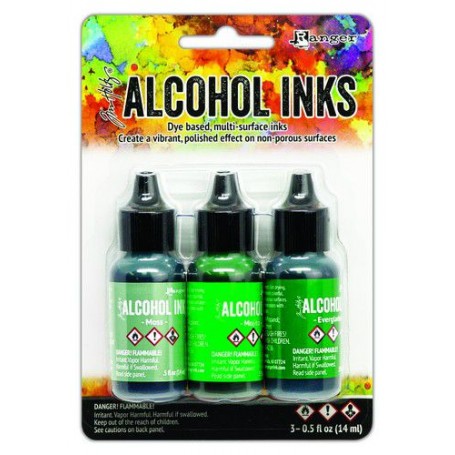 Ranger Alcohol Ink Kits Mint/Green Spectrum 3x15 ml Tim Holtz