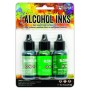 Ranger Alcohol Ink Kits Mint/Green Spectrum 3x15 ml Tim Holtz
