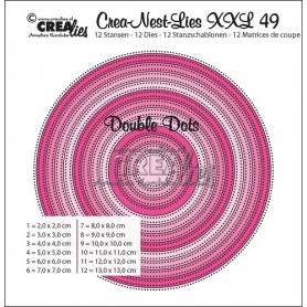 Crealies Stanzform Crea-Nest-Lies Set Nr. 49 Kreise Doppel-Dots