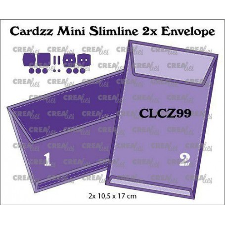 Crealies Cardzz Mini Slimline 2x Umschlag