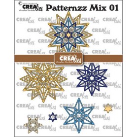 Crealies Patternzz Mix Rosette Sternenlicht