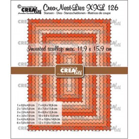 Crealies Crea-nest-die XXL Rechtecke mit umgekehrter Scallop
