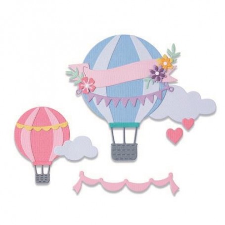 Sizzix Thinlits Die Set - Hot Air Balloon 10PK Olivia Rose