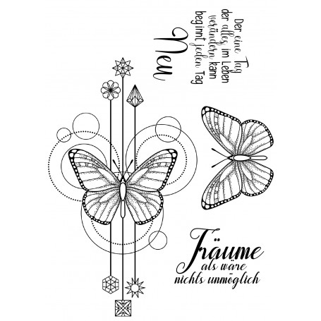 Stempel (A6)  "Schmetterling Abstrackt"