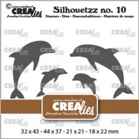 Crealies Silhouetzz Nr. 10 - Delfine 4x