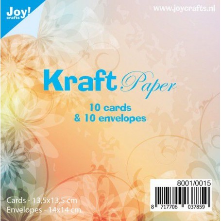 Joy!Crafts KraftPaper 10 Karten und 10 Umschläge