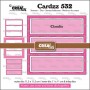Crealies Cardzz Frame & Inlay Claudia 3x Rechteck + inlay dies