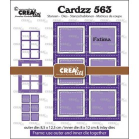 Crealies Cardzz Frame & Inlay Fatima 6x quadratisch + inlay dies