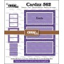 Crealies Cardzz Frame & Inlay Emily 3x rectangle + inlay dies