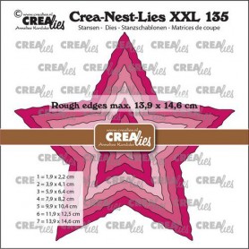 Crealies Crea-nest-dies XXL Sterne mit offenem Rand  max. 13,9x14,6cm