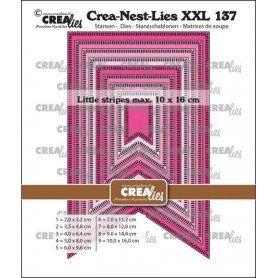 Crealies Crea-nest-dies XXL Fischschwanz Banner mit kleinen Streifen
