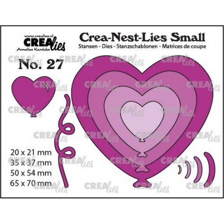 Crealies Crea-nest-Lies kleine Herzballons
