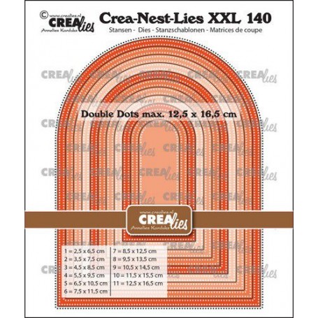 Crealies Crea-nest-dies XXL High Arch mit doppelten Punkten