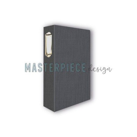Masterpiece Memory Planner album 4x8 - Dark Grey 6-rings - Linen