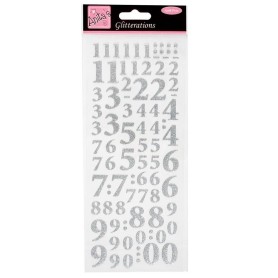 Glitterations Numbers Silver