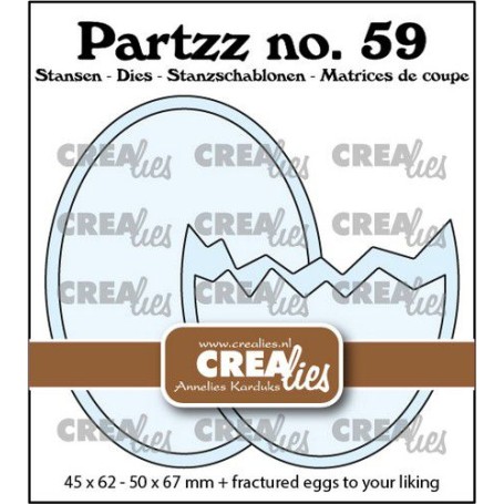 Crealies Partzz Osterei Stanze 45x62 - 50x67mm