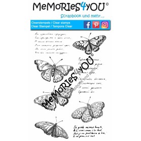 Memories4you Stempel (A6) "Schmetterling - Grunge"